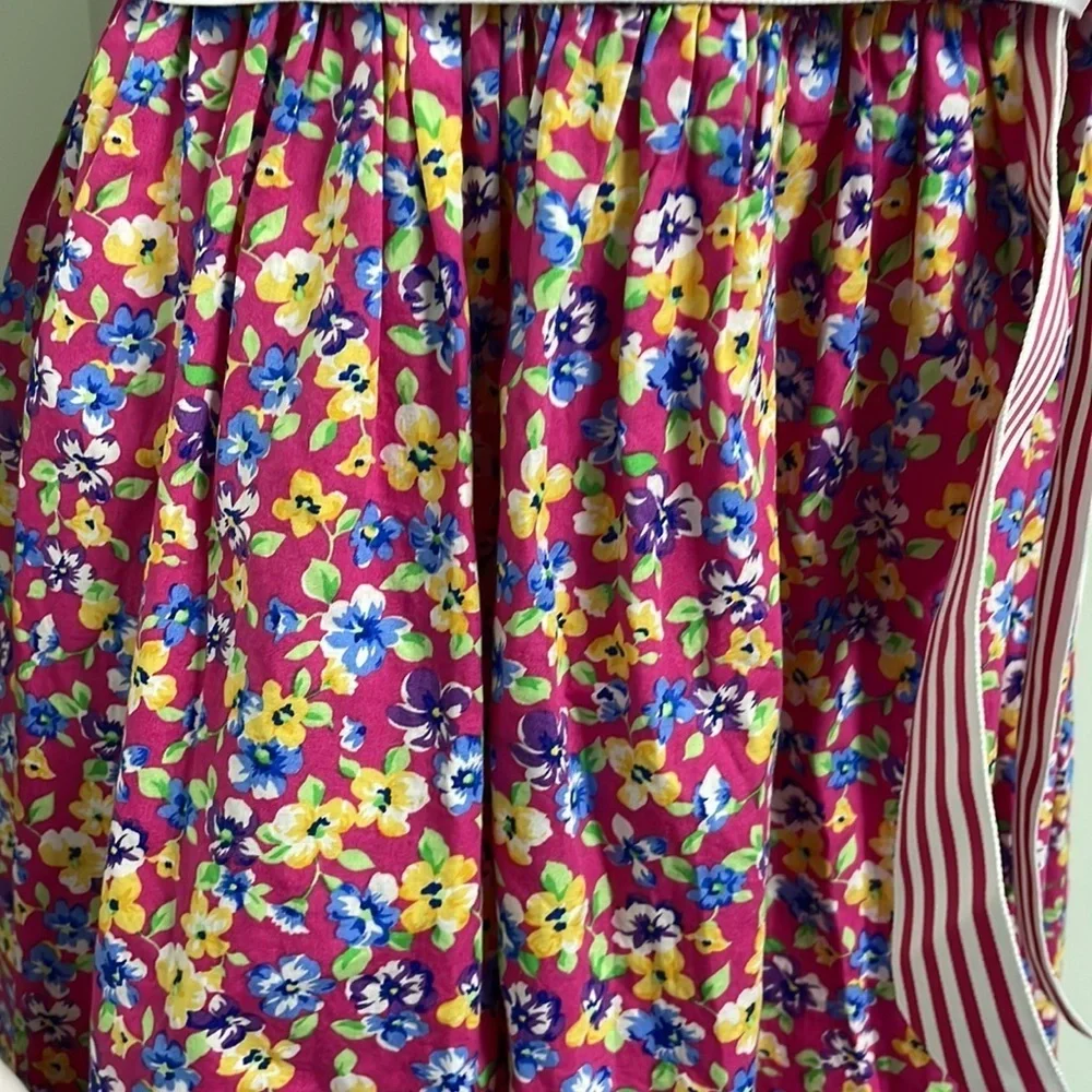 RALPH LAUREN floral dress spring wedding size 16 pink white yellow